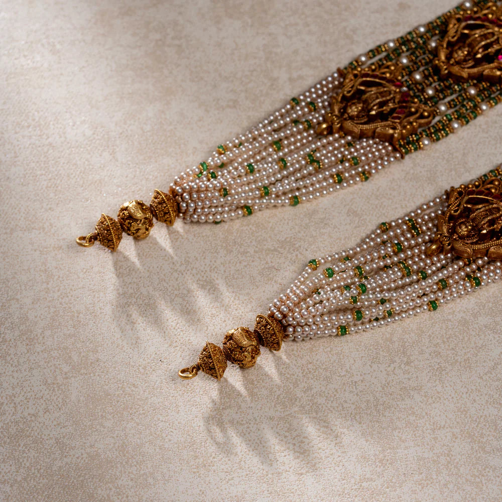 Pure 92.5 Silver Gold-Plated Ramya Sita Swayamvaram Long Necklace