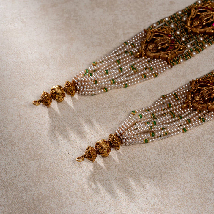 Pure 92.5 Silver Gold-Plated Ramya Sita Swayamvaram Long Necklace