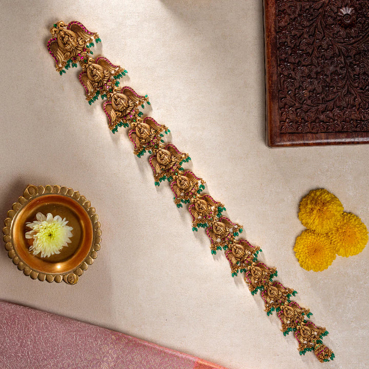 Pure 92.5 Silver, Gold Plated Berundeshwari Jada