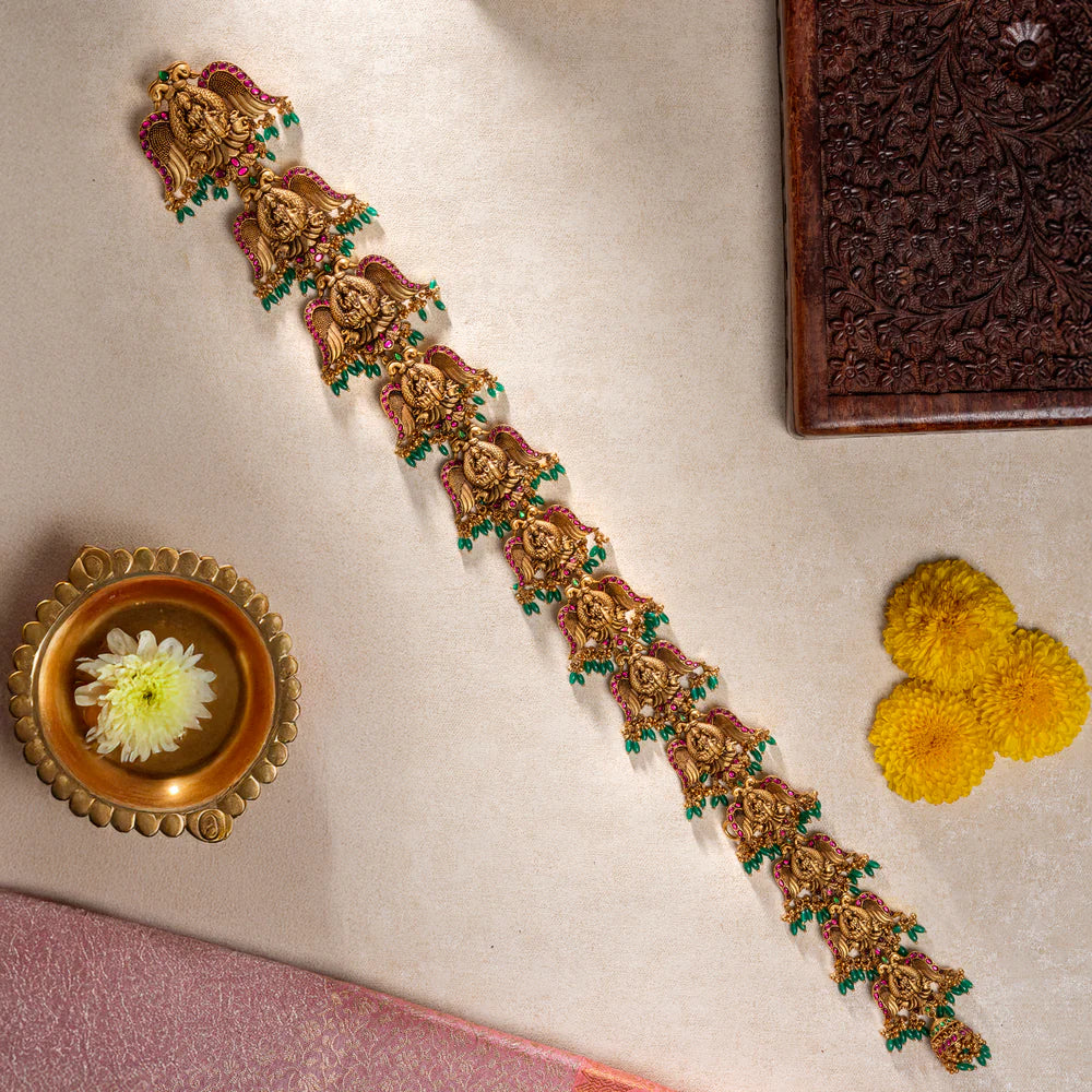 Pure 92.5 Silver, Gold Plated Berundeshwari Jada