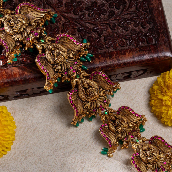 Pure 92.5 Silver, Gold Plated Berundeshwari Jada