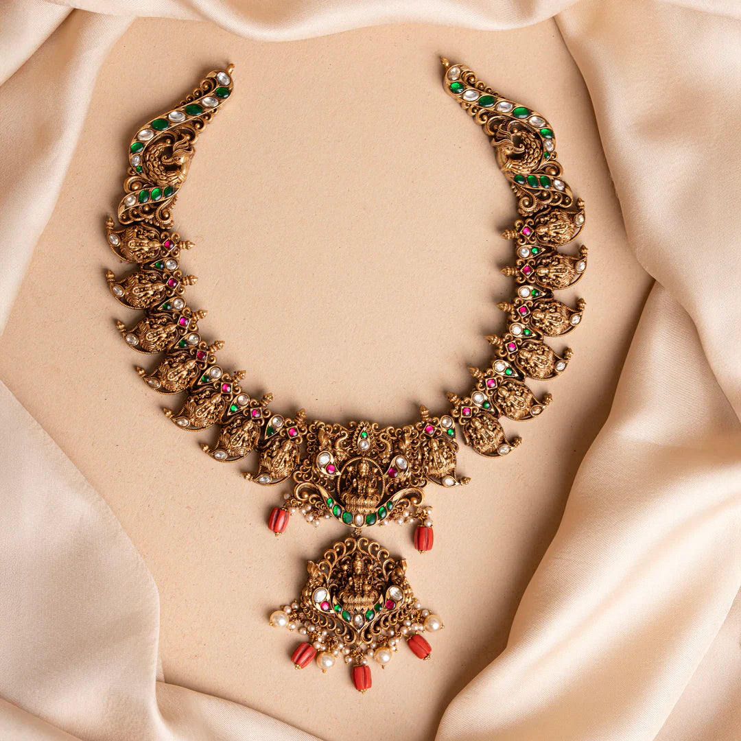 Pure 92.5 Silver, Gold Plated Peethambara Lakshmi