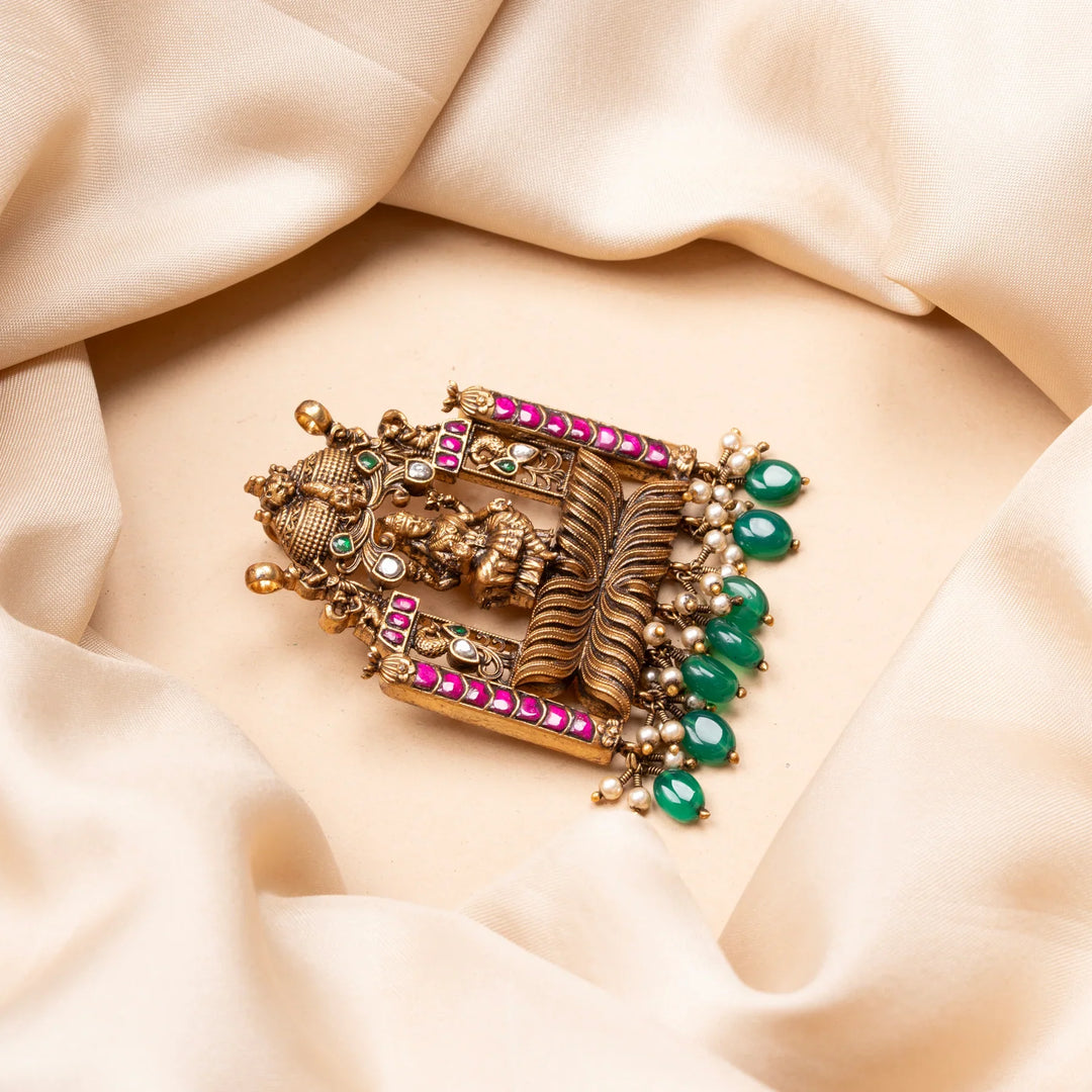 Pure 92.5 Silver, Gold Plated Tejasvi Padma Pendant.