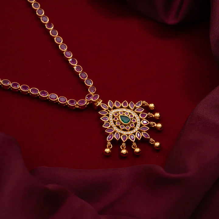 Stunning 92.5 Silver, Gulab Kamal Necklace
