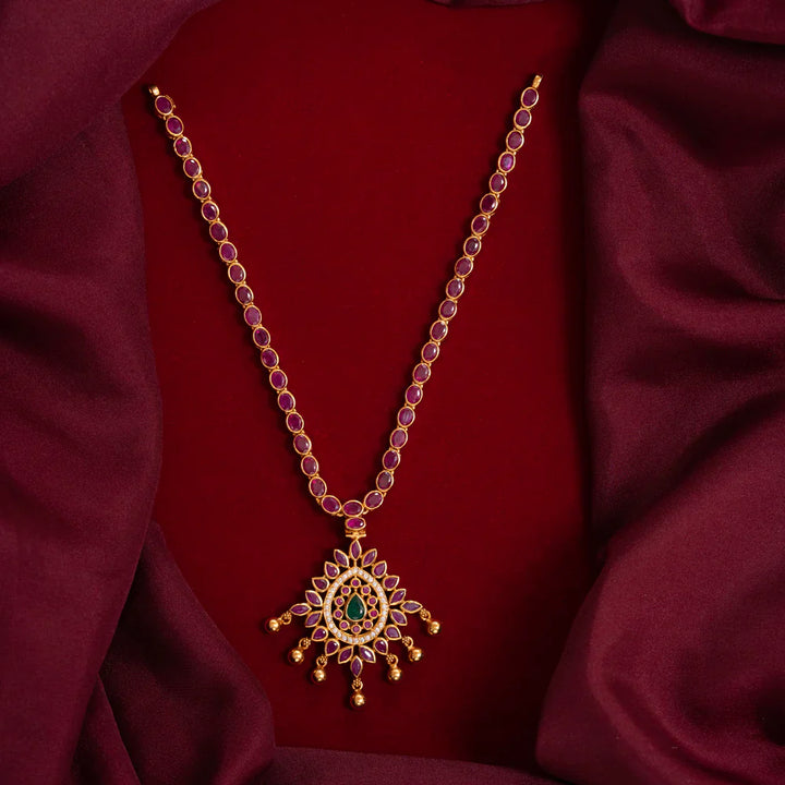 Stunning 92.5 Silver, Gulab Kamal Necklace