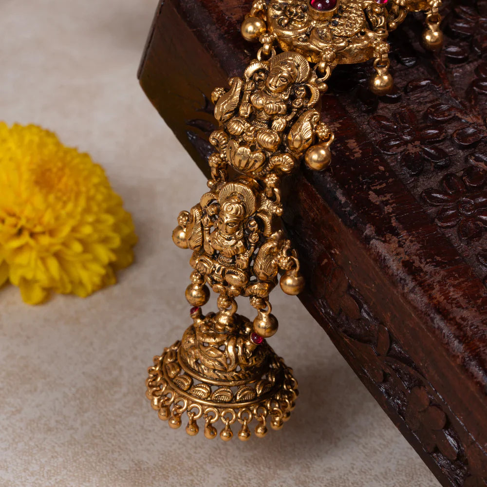 Pure 92.5 Silver, Gold Plated Devi Alankara Jada