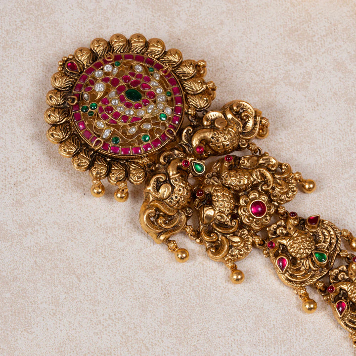 Pure 92.5 Silver, Gold Plated Devi Alankara Jada