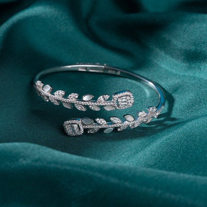 Pure 92.5 Silver Gold Plated Zelora Bracelet