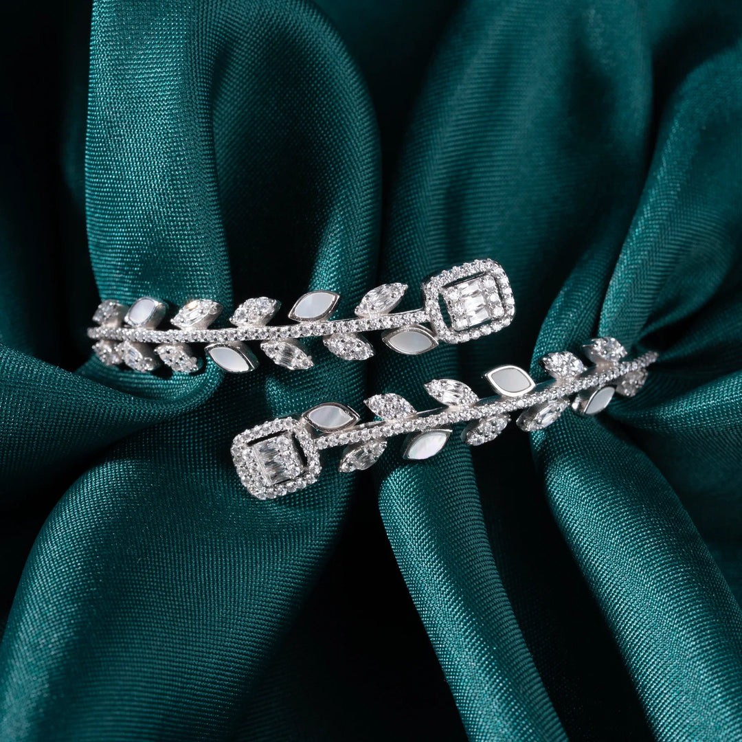 Pure 92.5 Silver Gold Plated Zelora Bracelet