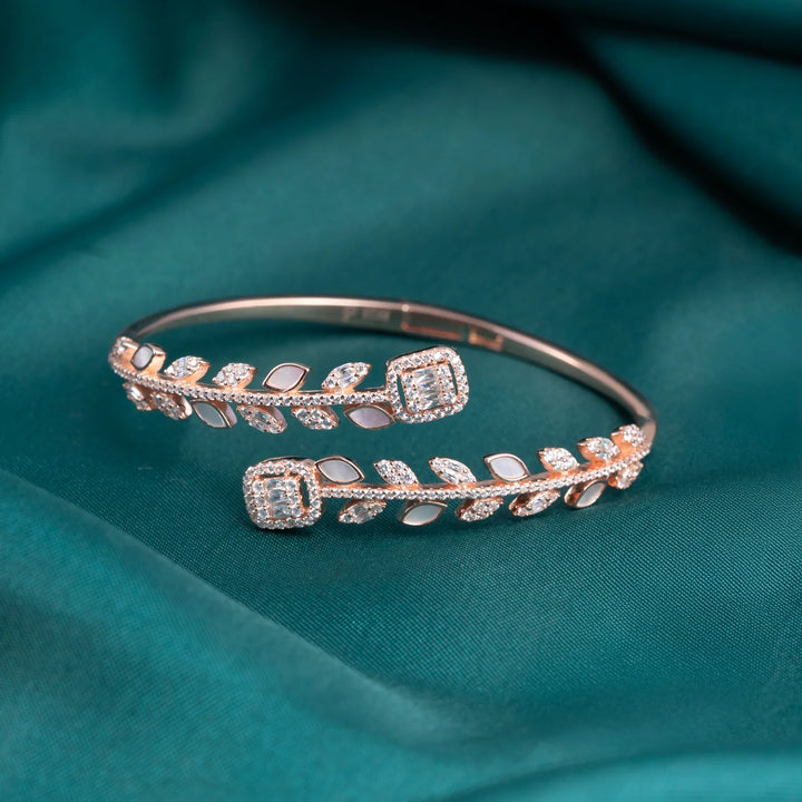 Pure 92.5 Silver Gold Plated Zelora Bracelet