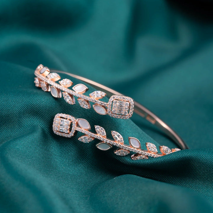 Pure 92.5 Silver Gold Plated Zelora Bracelet