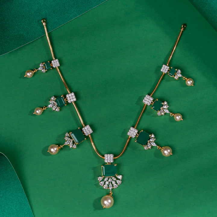 Pure 92.5 Silver Verdelle Frost Necklace Set