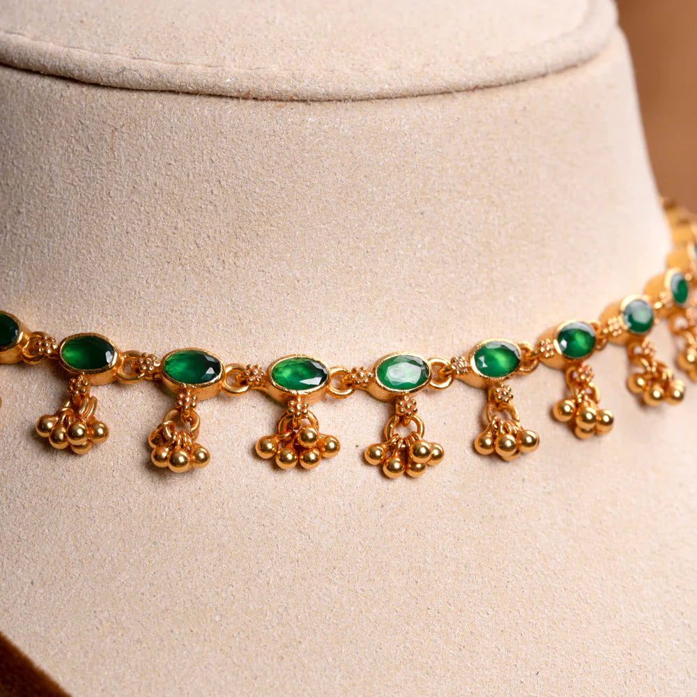 Pure 92.5 Silver, Gold Plated Nilohaar Necklace