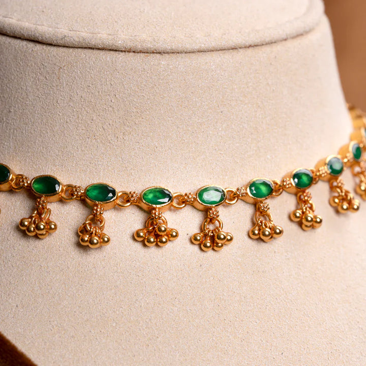 Pure 92.5 Silver, Gold Plated Nilohaar Necklace