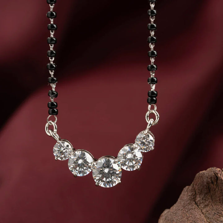 Pure 92.5 Silver, Gold Plated Vedika Vachan Mangalsutra Set