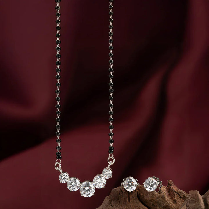 Pure 92.5 Silver, Gold Plated Vedika Vachan Mangalsutra Set