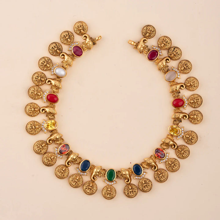 Pure 92.5 Silver, Gold Plated Ekadantha Kasau Mala