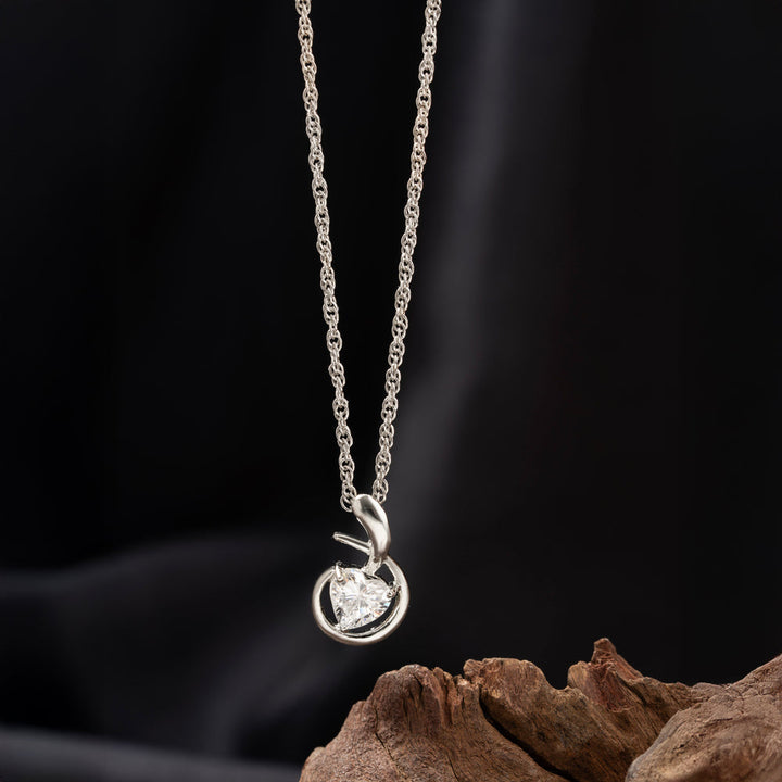 92.5 Silver, 24kt Gold Polish Glitz of Love Fine Pendant | SHOBITAM