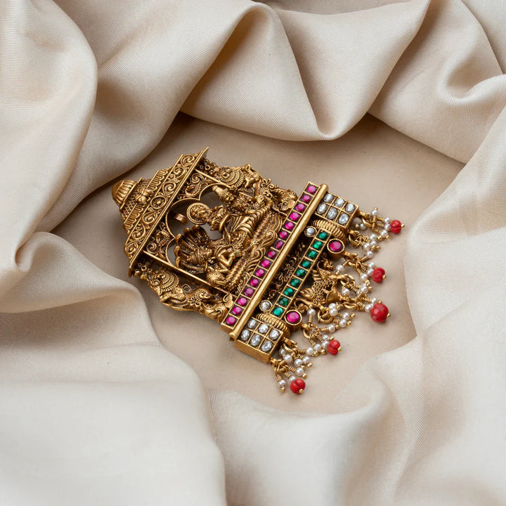 92.5 Silver, Gold Plated Shesha Shakti Pendant