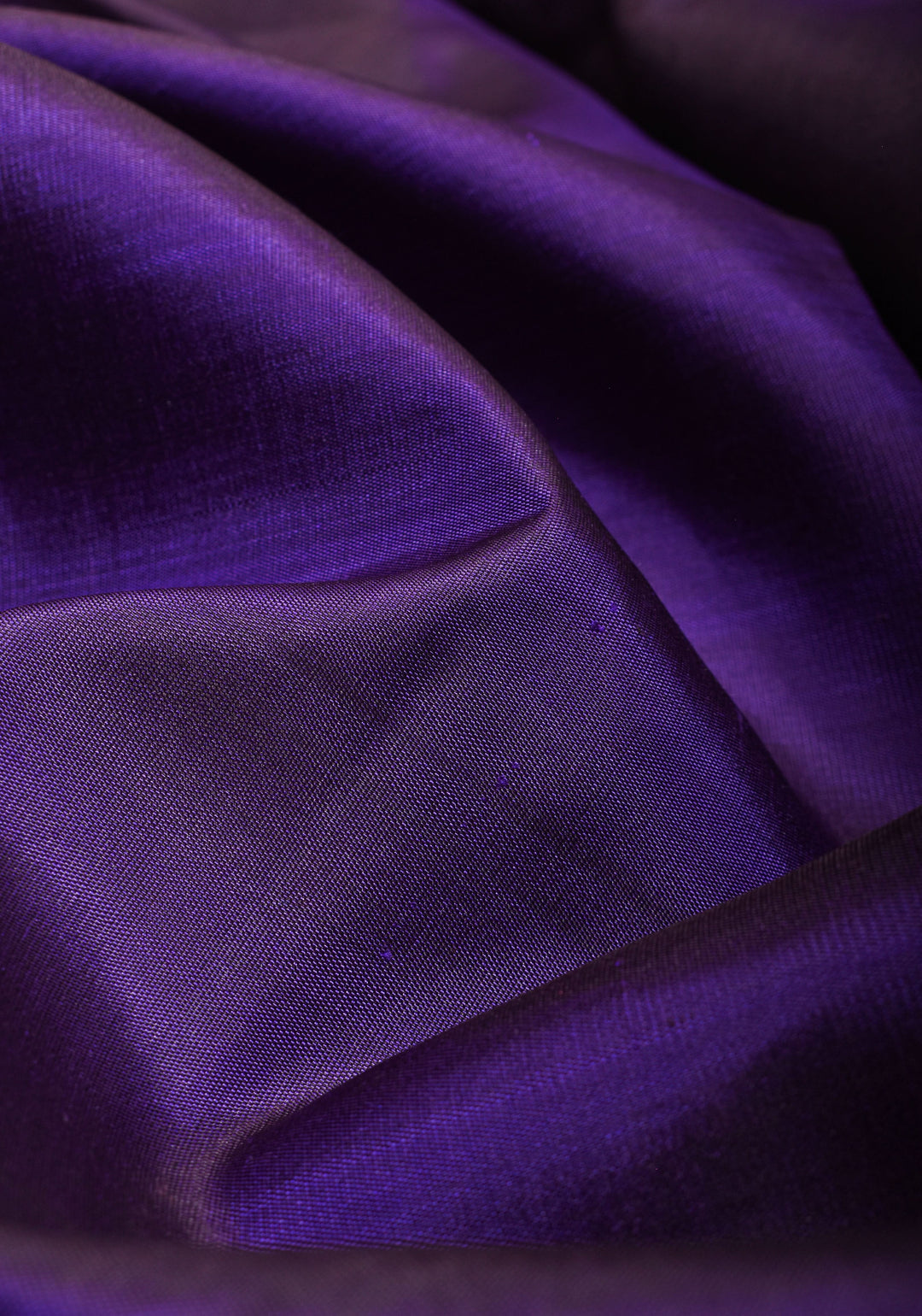Dark Purple  tone  Kanjivaram Silk Saree with Antique gold Zari Temple border | SILK MARK CERTIFIED