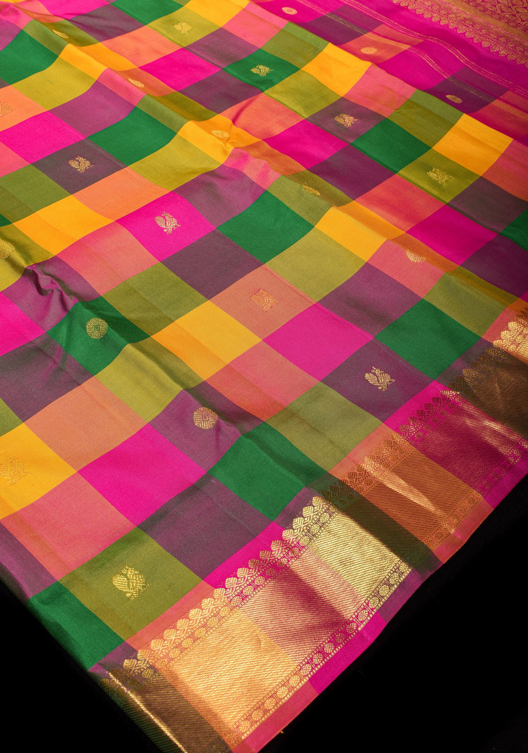 Pre-Order Exquisite Paalum Pazhamum Classic Kanjeevaram silk saree in Multicolor with zari Motifs | SILK MARK CERTIFIED