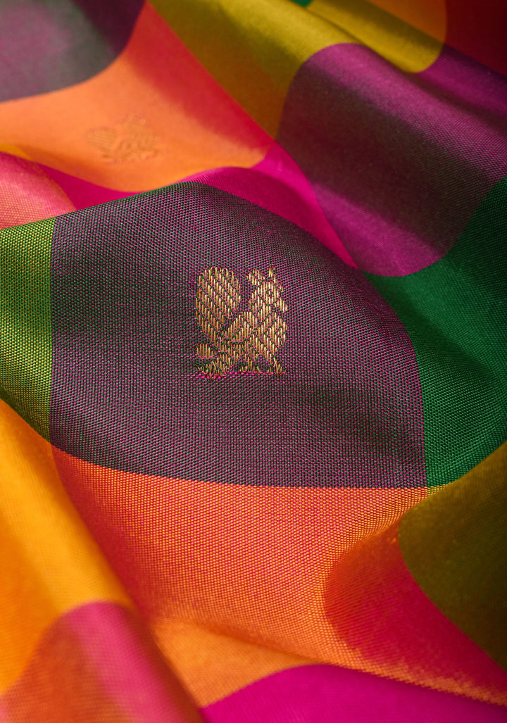 Pre-Order Exquisite Paalum Pazhamum Classic Kanjeevaram silk saree in Multicolor with zari Motifs | SILK MARK CERTIFIED