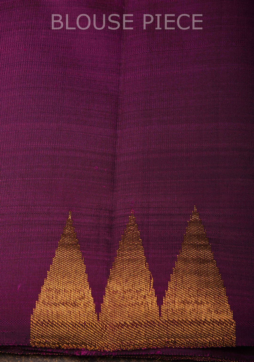 Grape Purple and Gold 2 side Rising temple border on Pure Kanjivaram Silk Saree | SILK MARK CERTIFIED