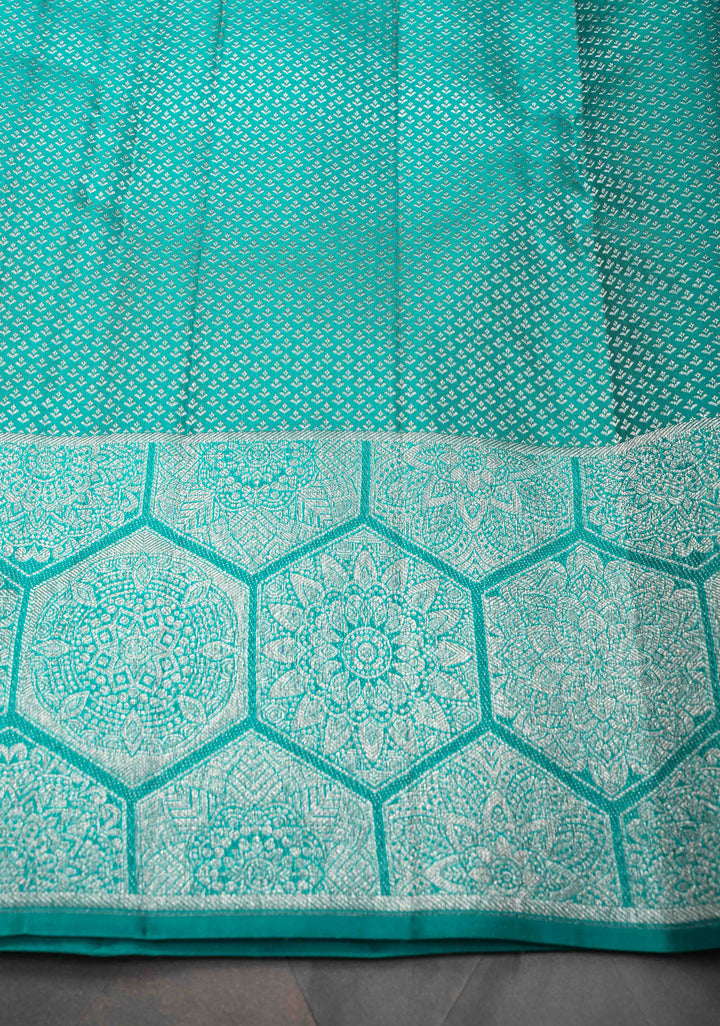 Old Rose Tissue Kanjivaram Silk Saree with Meenakari Brocade and Contrast Zari Border | SILK MARK CERTIFIED