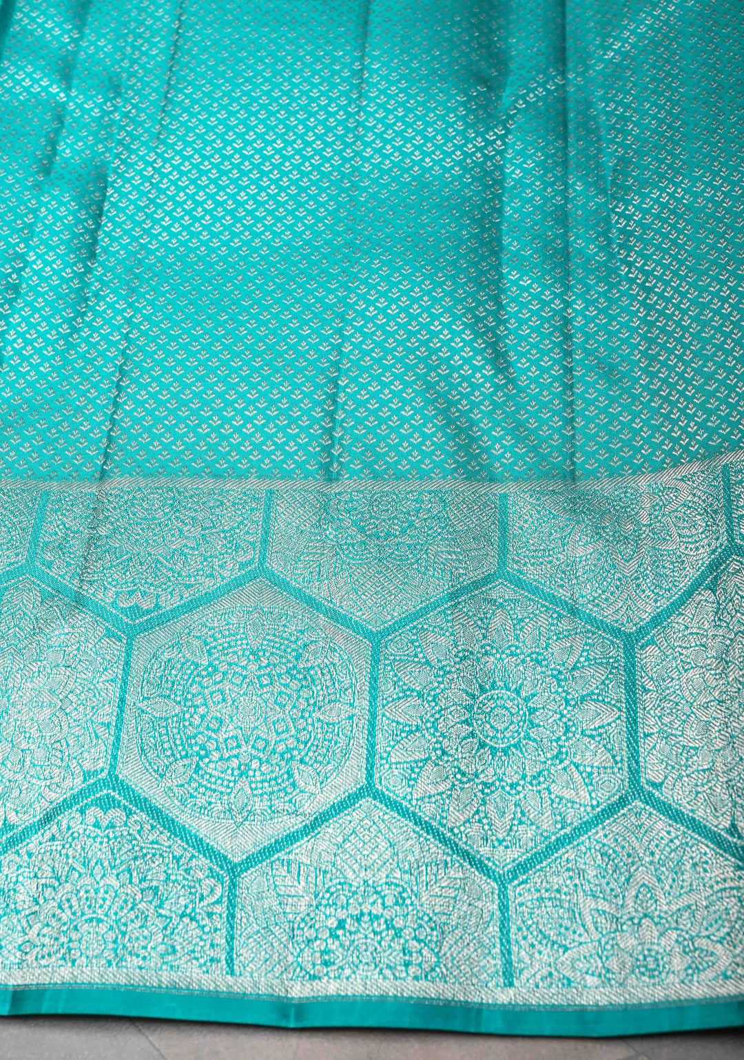 Lilac Tissue Kanjivaram Silk Saree with Meenakari Brocade and Contrast Zari Border | SILK MARK CERTIFIED