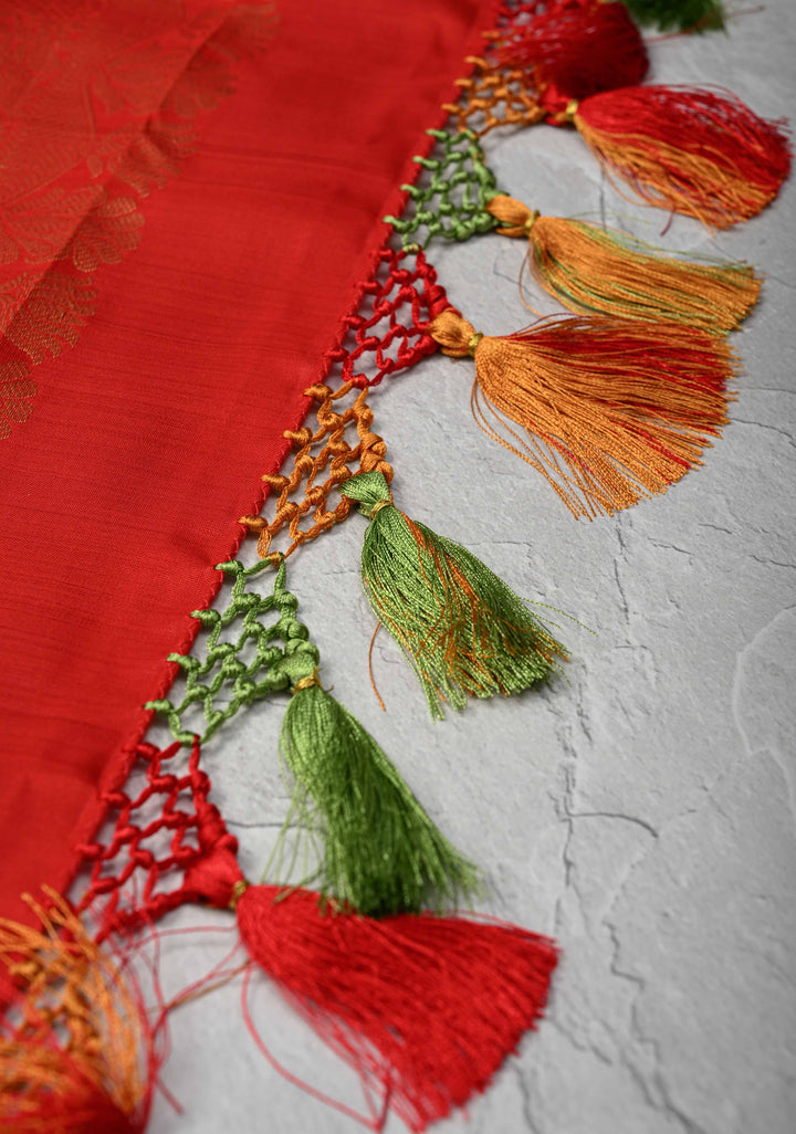 Multicolor Palum Pazhamum Kanjivaram Silk Saree With Zari Buttas And Zari Border | SILK MARK CERTIFIED