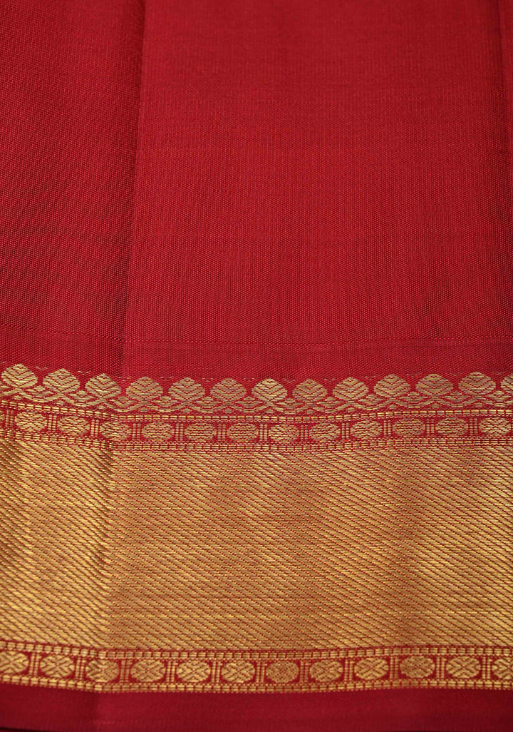 Multicolor Pallum Pazhamum Kanjivaram Silk Saree with Zari Buttas and Zari Border | SILK MARK CERTIFIED
