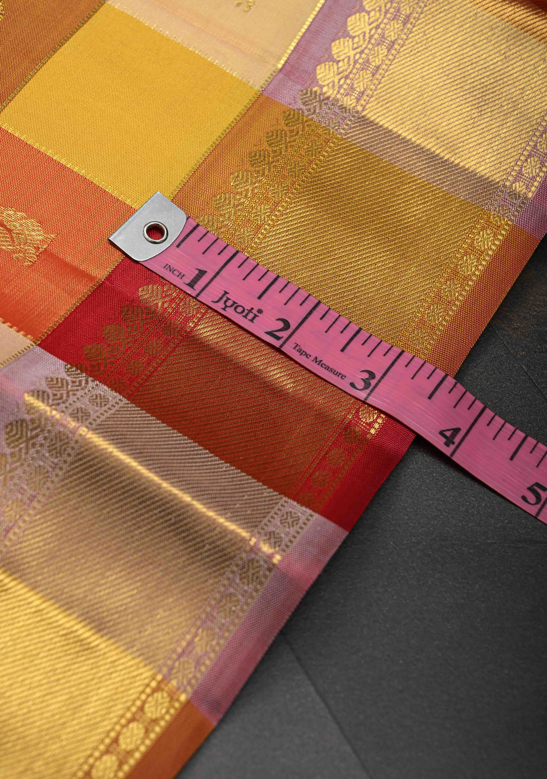 Multicolor Pallum Pazhamum Kanjivaram Silk Saree with Zari Buttas and Zari Border | SILK MARK CERTIFIED