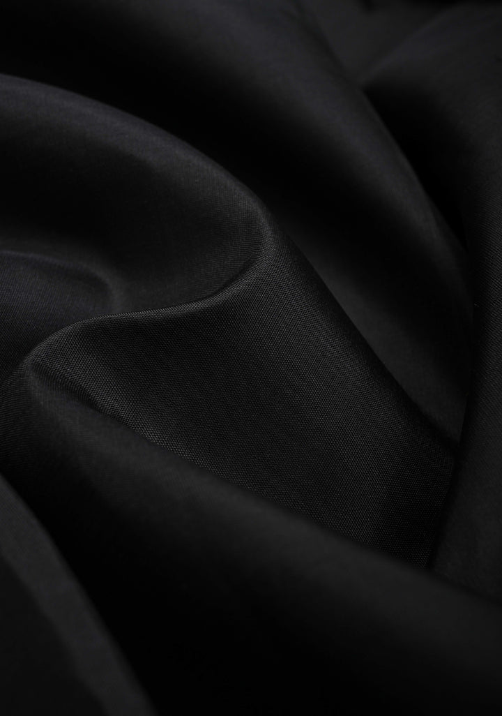 PREORDER: Authentic Kanjivaram Silk Saree in Black Tone with Gold and Silver Temple Border with Grand Pallu and Zari  | SILK MARK CERTIFIED
