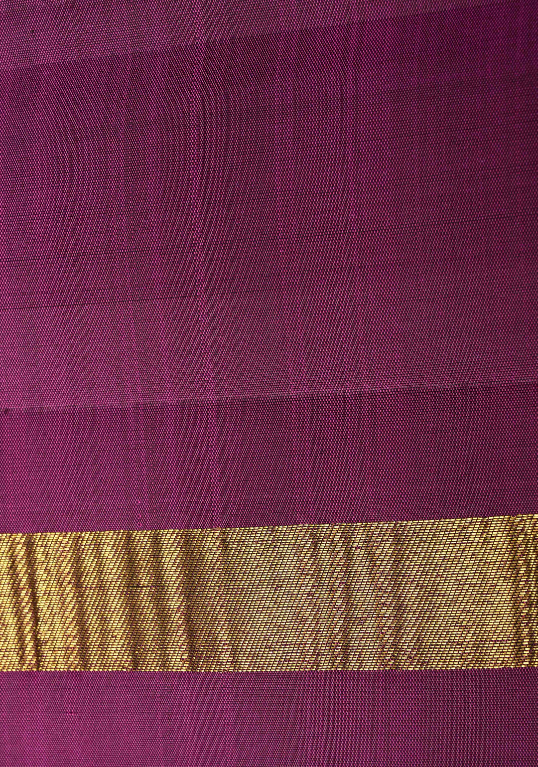 Plum Pure Kanjivaram Silk Saree with Zari Temple Borders | SILK MARK CERTIFIED