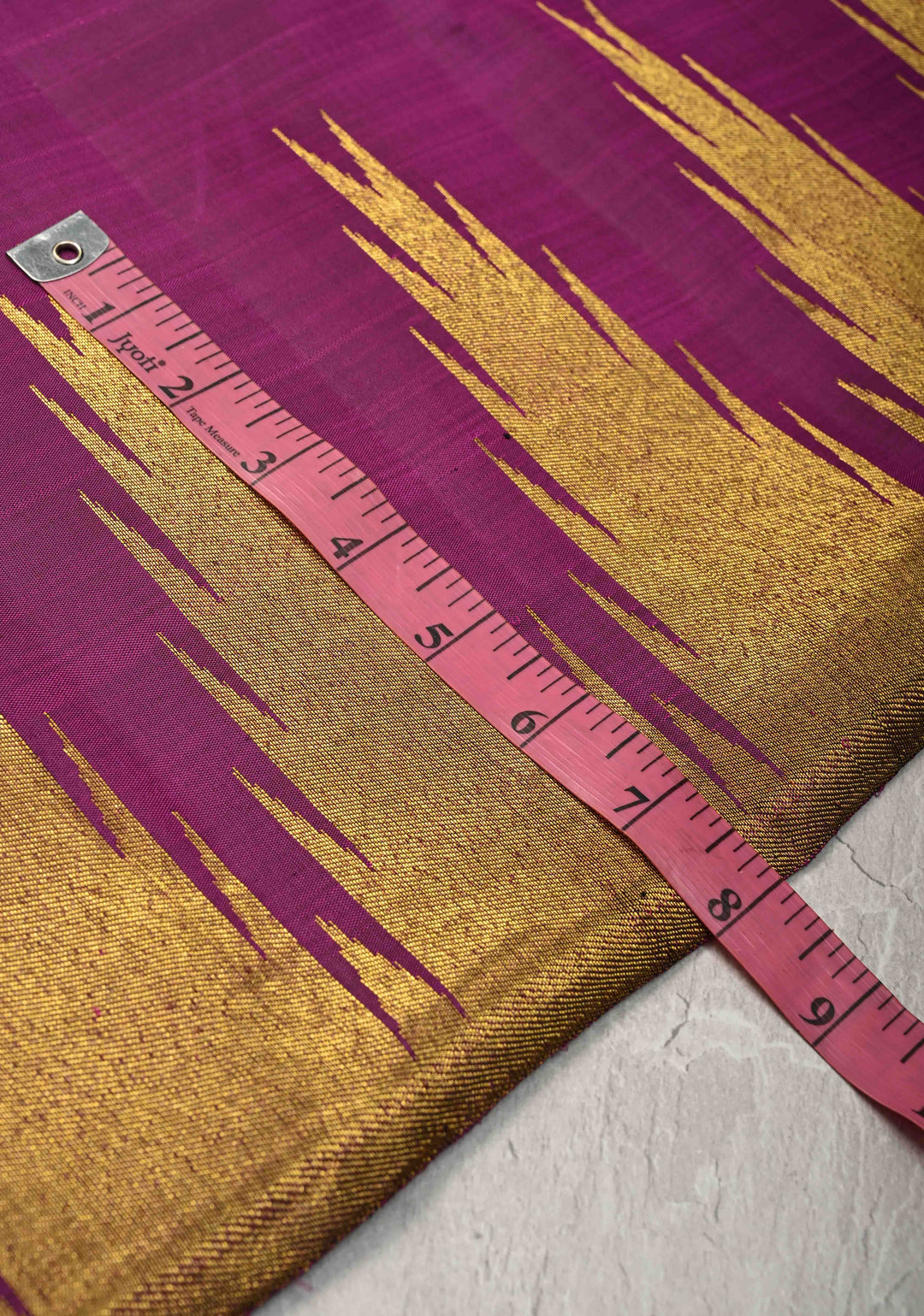 Plum Pure Kanjivaram Silk Saree with Zari Temple Borders | SILK MARK CERTIFIED