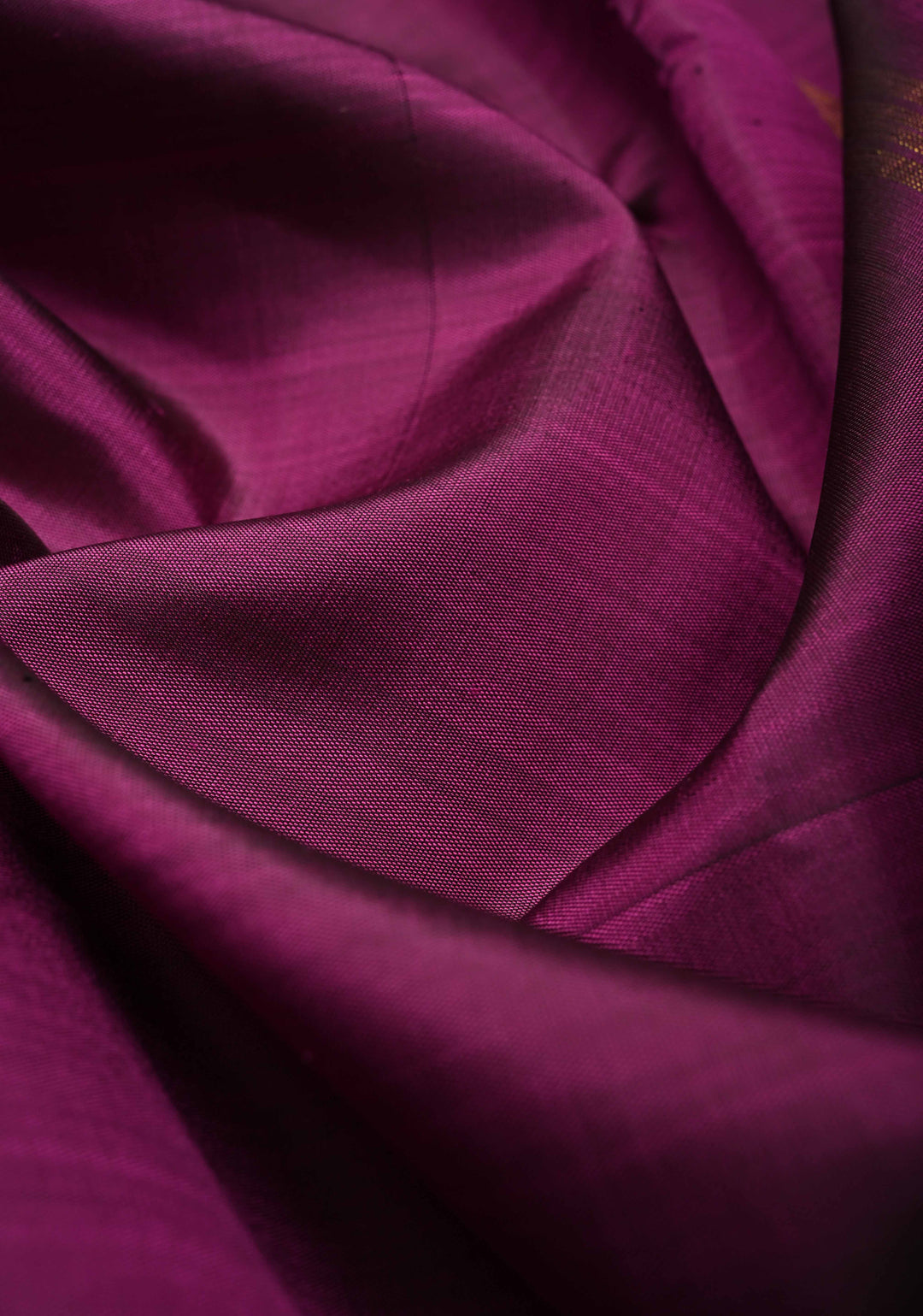 Plum Pure Kanjivaram Silk Saree with Zari Temple Borders | SILK MARK CERTIFIED
