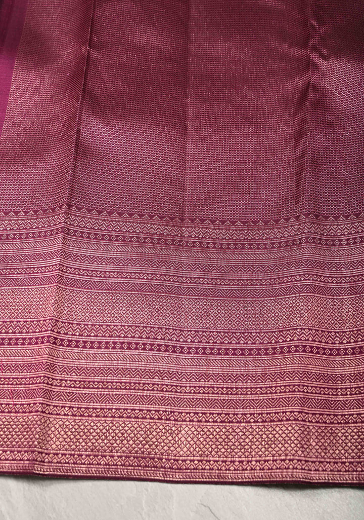 Shades of Pink-Magenta Meenakari Patola Design Brocade Kanjivaram Silk saree with Zari Border | SILK MARK CERTIFIED