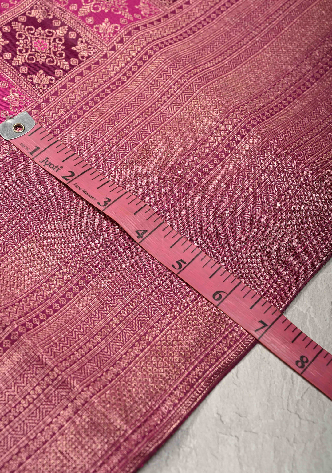 Shades of Pink-Magenta Meenakari Patola Design Brocade Kanjivaram Silk saree with Zari Border | SILK MARK CERTIFIED