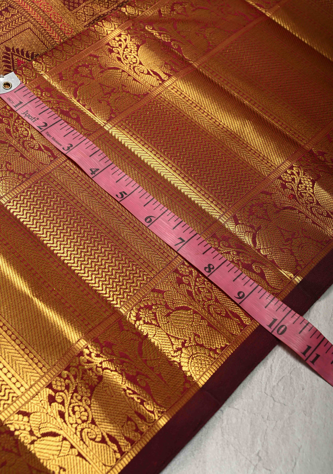 Maroon Meenakari Patola Design Brocade Kanjivaram Silk saree with Wide Zari Border | SILK MARK CERTIFIED