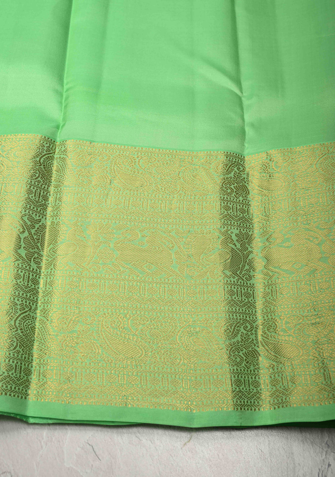 Rani Pink Kanjivaram Pure Silk Saree with Ganda Berunda Zari Buttas and Contrast Wide Zari Border | SILK MARK CERTIFIED