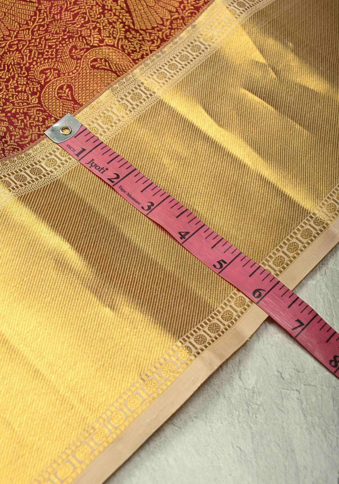 Statement Maroon Korvai Kanjivaram Pure Silk Saree with Floral Brocade Ganda Berunda Motifs and Zari Border | SILK MARK CERTIFIED