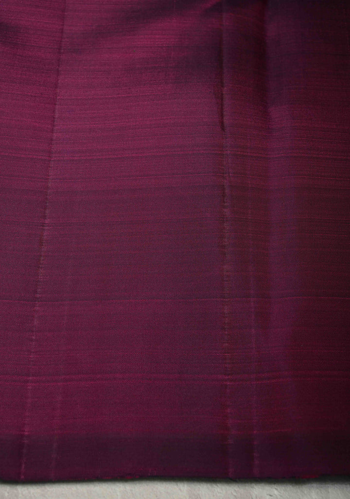 Dusty Rose Kanjivaram Pure Silk Saree with Zari Buttas and Distinct Meenakari Bharatanatyam Lady on Border| SILK MARK CERTIFIED | SHOBITAM
