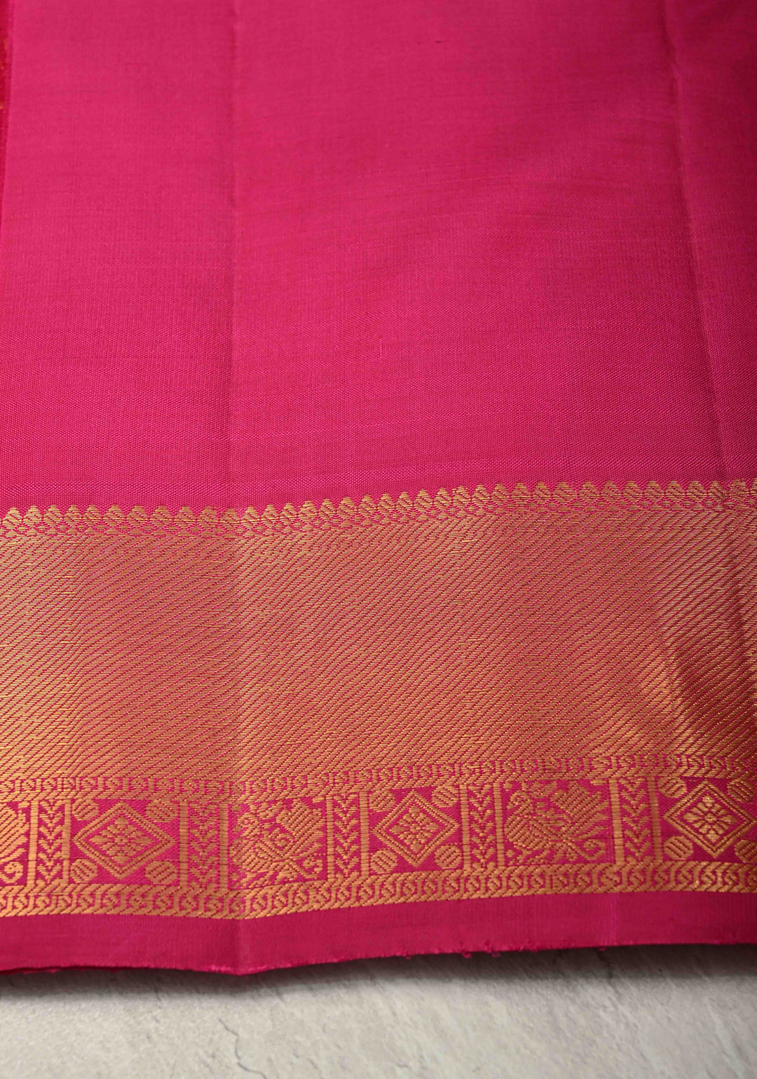 Multicolor Pallum Pazhamum Kanjivaram Silk Saree with Zari Buttas and Zari Border | SILK MARK CERTIFIED