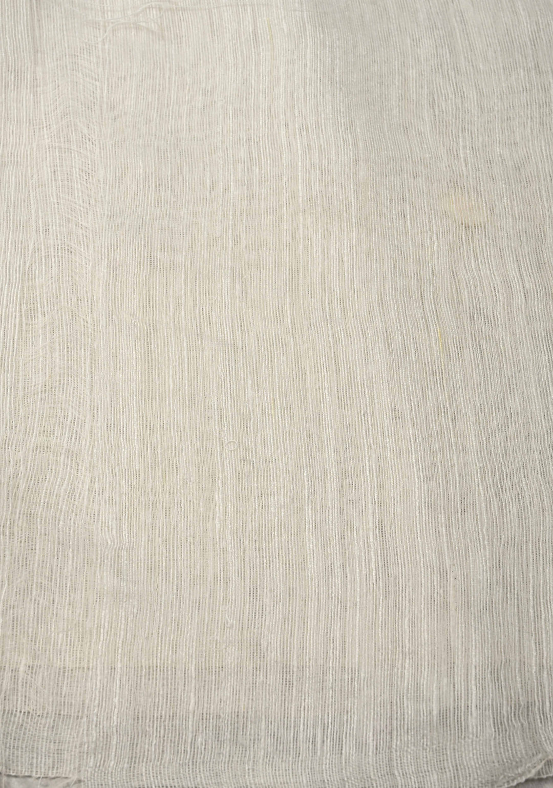 White Matka Muslin Silk Saree with Mother of Pearls woven in | SILK MARK CERTIFIED
