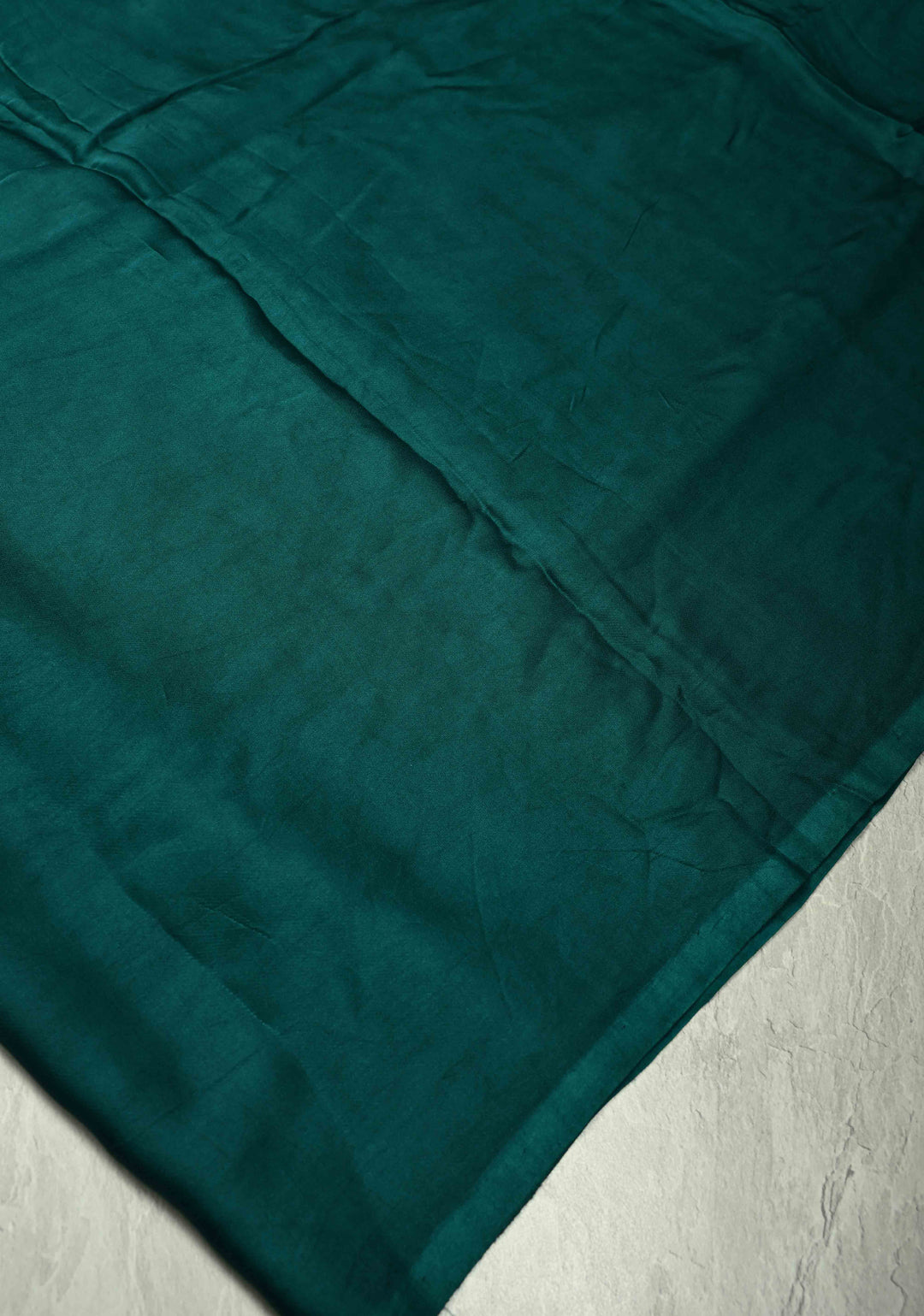 Peacock Green Mono Color Modal Silk Saree with Lagda Patta zari pallu