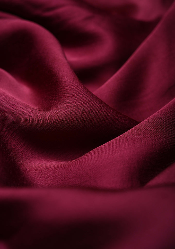 Deep Wine Modal Silk Saree with  Lagda Patta zari Pallu