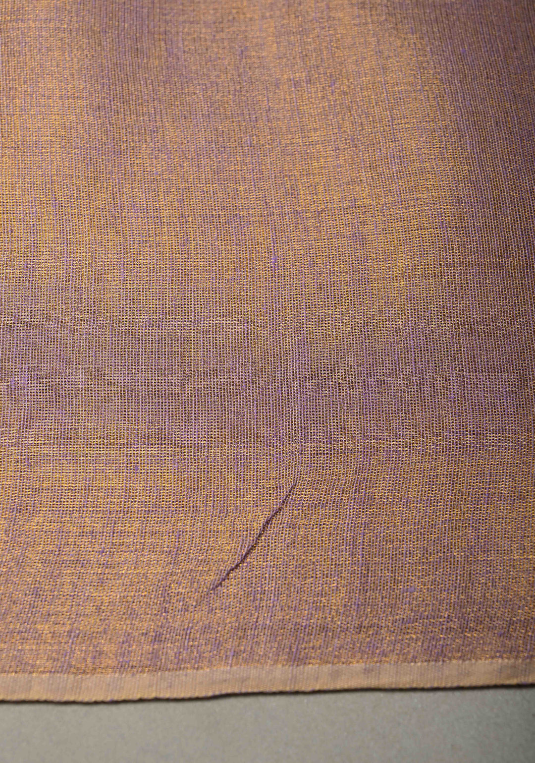 Lavender-Gold Borderless Linen by Tissue Saree