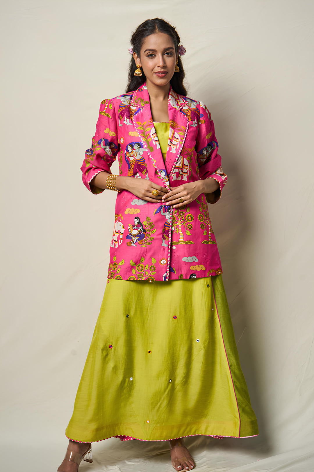 SUKH VANA PINK JACKET | SHOBITAM