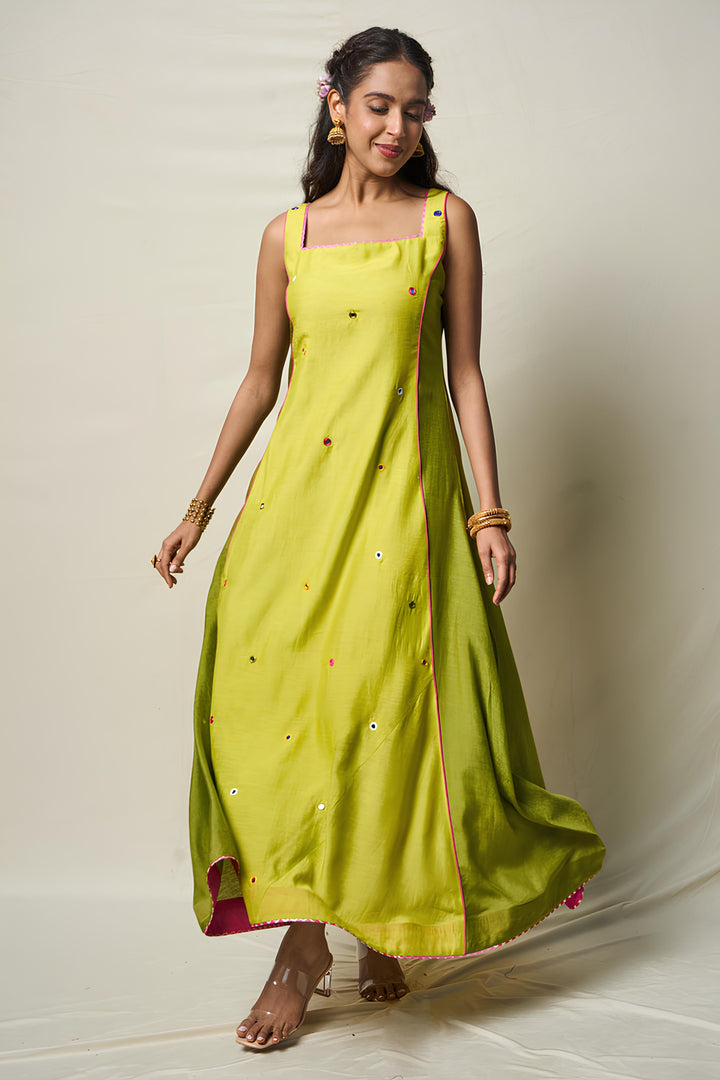 GREEN KALI DRESS | SHOBITAM