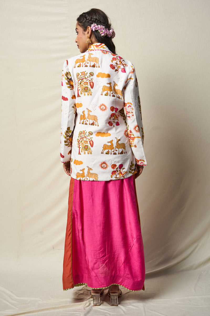SUKH VANA WHITE JACKET + DRESS (SET OF 2) | SHOBITAM
